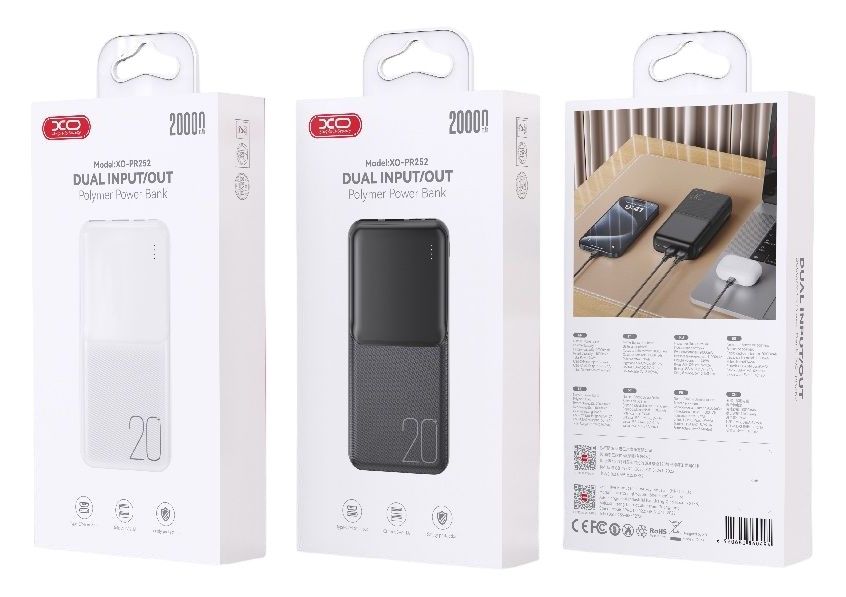 Lighted Mobile Powerbank 20000mAh White +Black