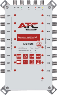 ATC Multiswitch (1 Sat + 1 Ter / 16 Participants)