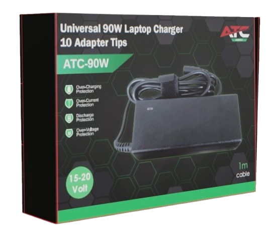 ATC Power Supply for Laptop 90W with 10 tips