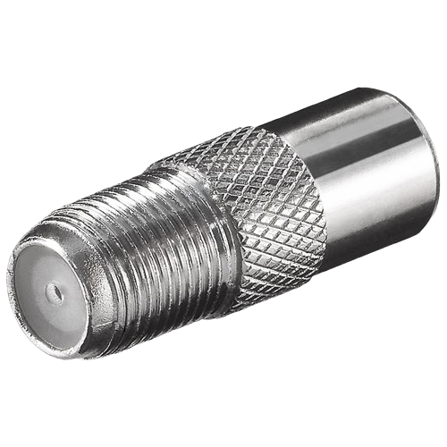 PBL F-Adapter: F female - Coaxial male, zinc