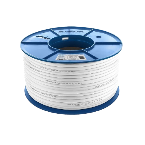 EDISION COAXIAL Cable ICX-100 CCS AL Eca PVC White 100m
