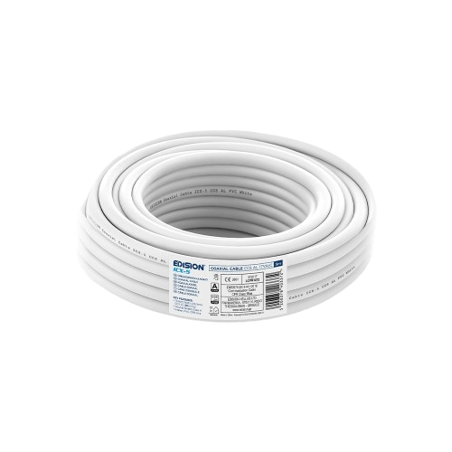 EDISION COAXIAL Cable ICX-5 CCS AL Eca PVC White 5m