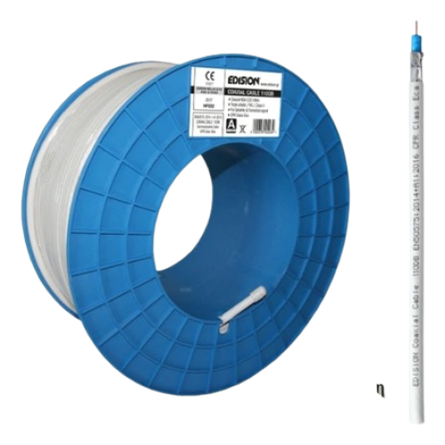 EDISION COAXIAL Cable 110dB White 100m
