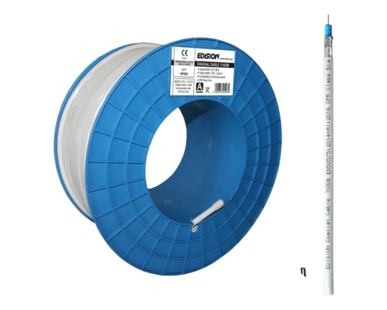 EDISION COAXIAL Cable 110dB White 100m