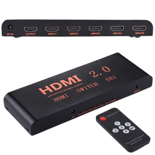 HDMI Switch Metal 5 In / 1 Out 4K x 2K Remote