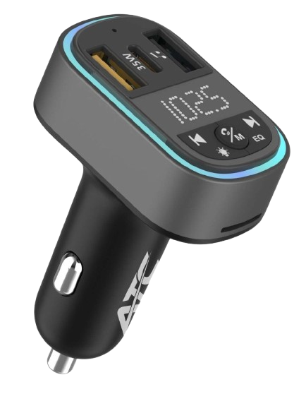 Car FM Transmitter Dual Port USB-A & Type-C with SD Slot 35W