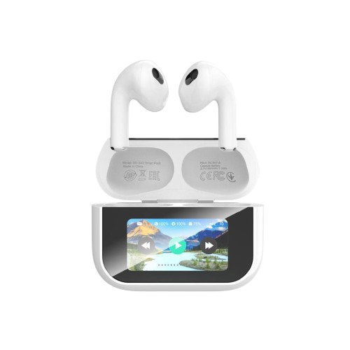 Smart TWS Earbuds 4nd Generation with Screen (White)
